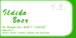 ildiko boer business card